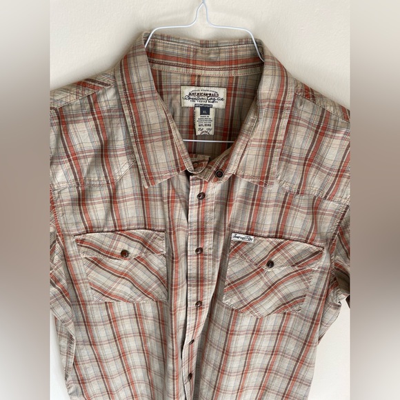 AMERICAN RAG BOTTOM’S UP SHORT SLEEVE PLAID BUTTON UP SHIRT. SZ XL - Picture 9 of 11